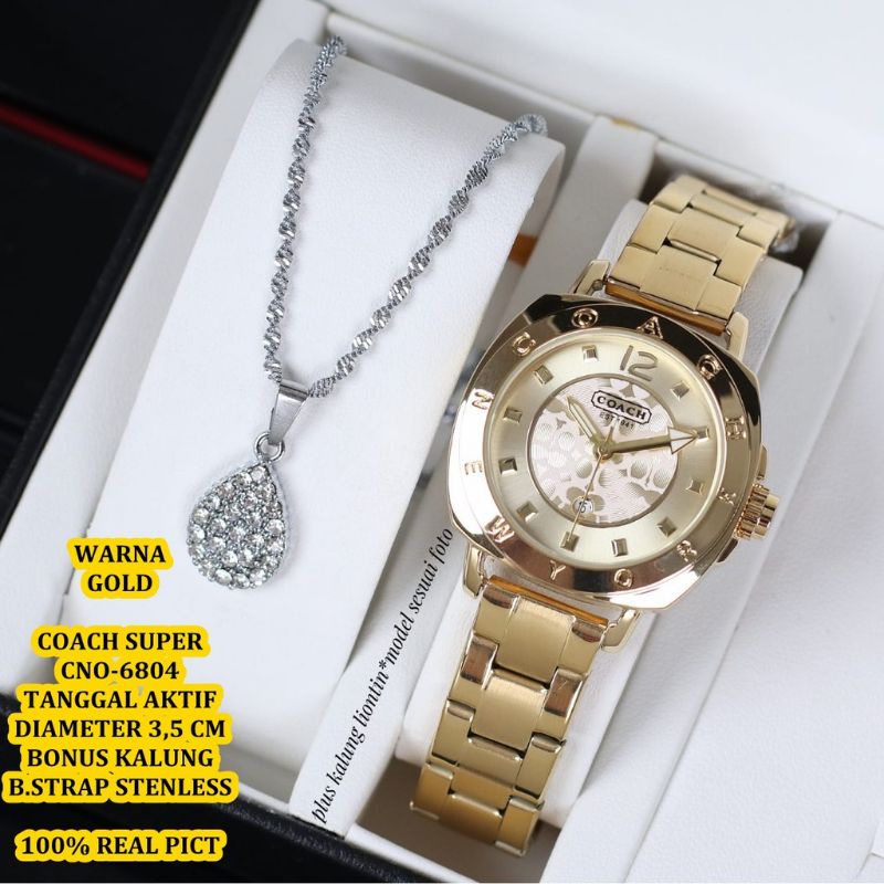 Kesukaan Wanita Best Seller Jam Tangan Wanita Coach Free Kalung Istimewa COD