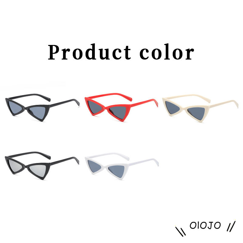 Hip-Hop Kecil Cat Eye Shades Cat-eye Triangle Sunglasses untuk Wanita Kacamata Fashion Kacamata dengan Gaya Retro