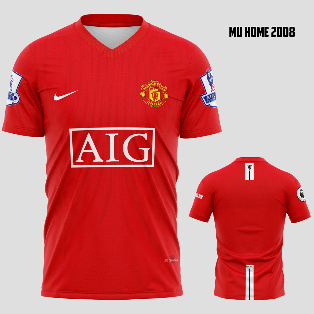 Jersey Bola FULLPRINT MU HOME 2008/ Baju Bola / Jersey Sepak Bola / Jersey Bola Terbaru / New Season