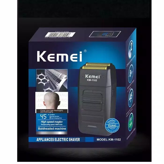 Kemei KM 1102 Alat Cukur Kumis Dan Jenggot Botak Recharger - Shaver/kemei1102 - alat cukur pria