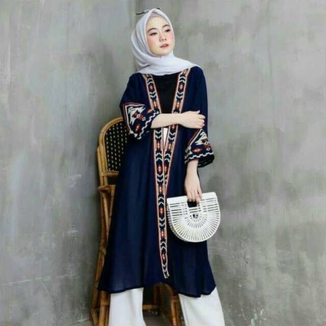 CARDI BOHEMIAN SIFON OUTER BKK BORDIR | KARDIGAN BORDIR SELEBGRAM HITS | LONG CARDI BORDIR PREMIUM-3