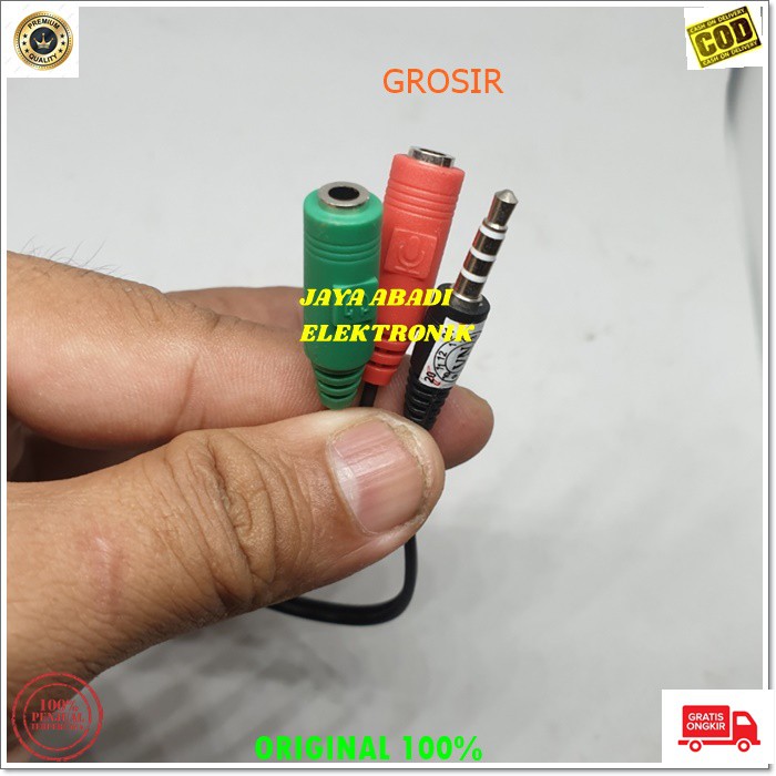 J223 KABEL AUDIO SPLITTER KONEKTOR CONVERTER SPLITER AUX MIC 3.5MM AUDIO HP JEK JACK MICROPHONE MULTI CABLE J223  kabel audio spliter 2 in 1 konektor converter splitter aux mic mik 3.5 mm conektor audio acc handphone hp jek jack 2in1 microphone laptop kom