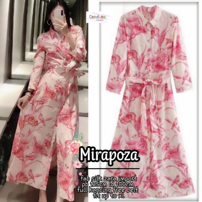 Long Dress Silk Zara - Mirapoza Dress