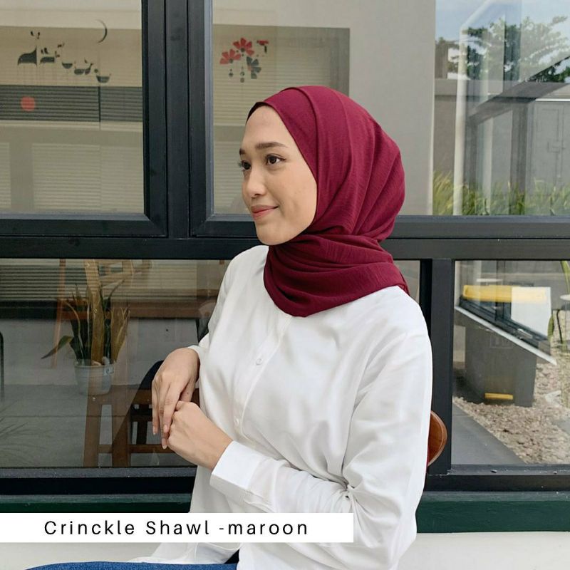 CRINCKLE SHAWL / Pashmina Crinckle Airflow