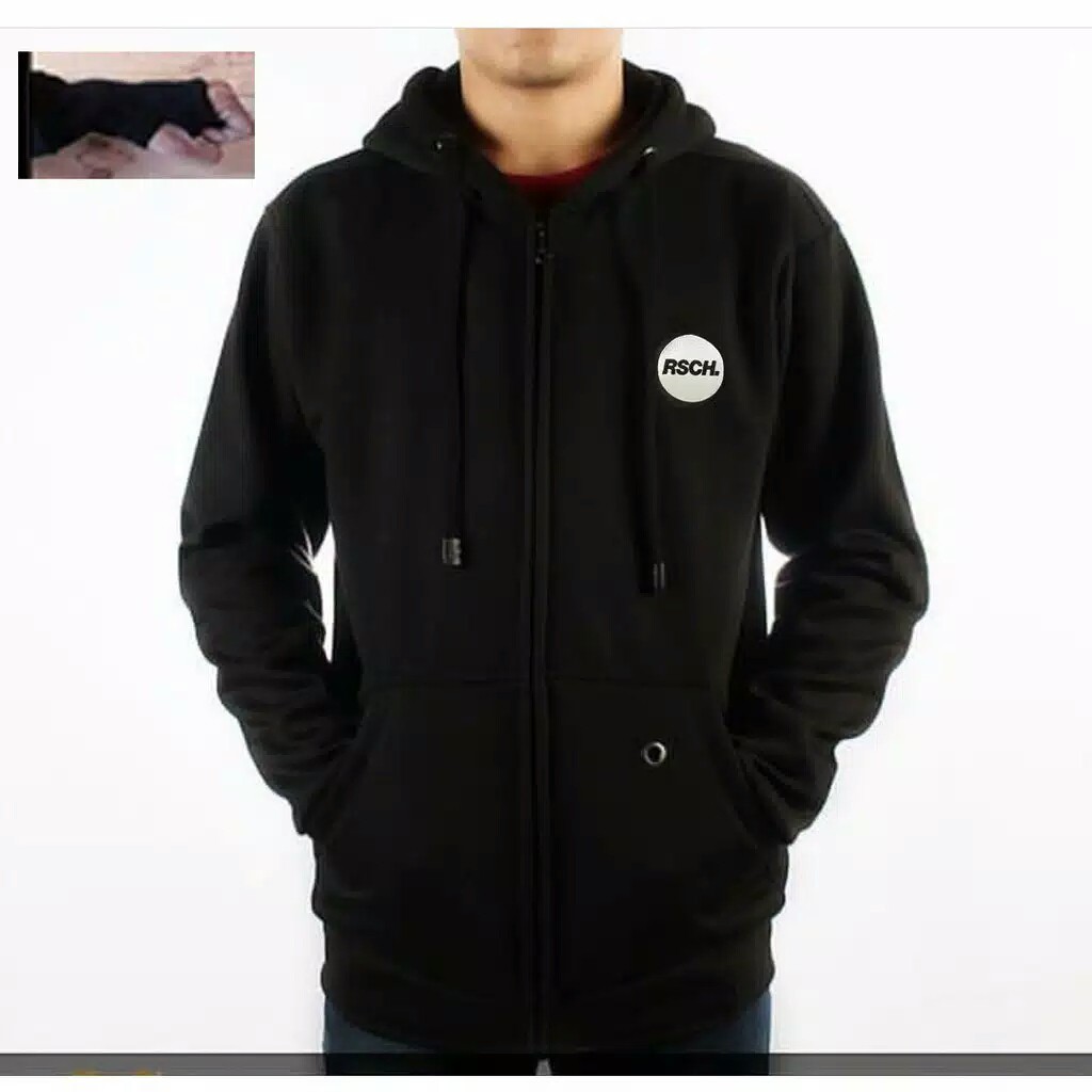 JAKET ZIPPER RSCH PRIA WANITA SIZE L XL PREMIUM DISTRO ORIGINAL