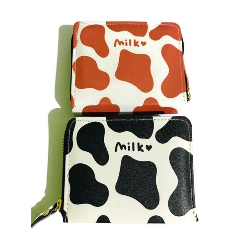 DOMPET WANITA KECIL DOMPET KOIN DOMPET MINI DOMPET LIPAT MURAH-Milk Putih Pink