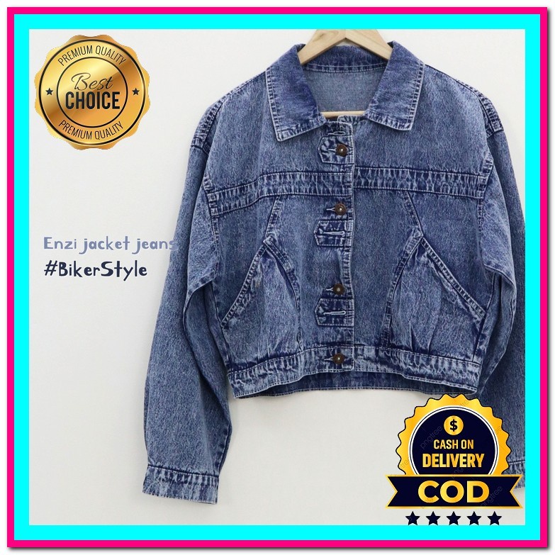 Jaket Jeans Wanita Crop Import Jins Wanita Jacket Jens Kekinian Cewek Terbaru Jket Jen Levis Termura