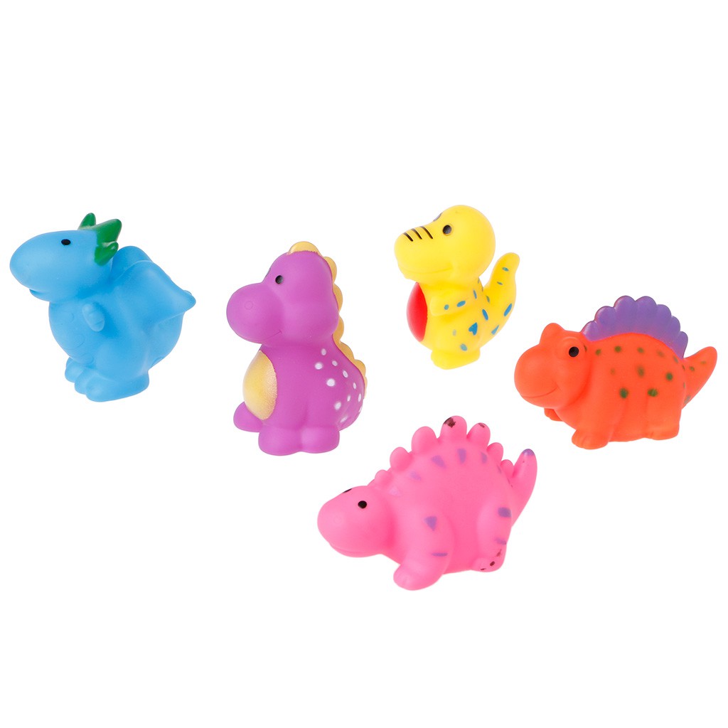 5pcs Boneka Hewan Dinosaurus Mengapung Di Air Untuk Berenang