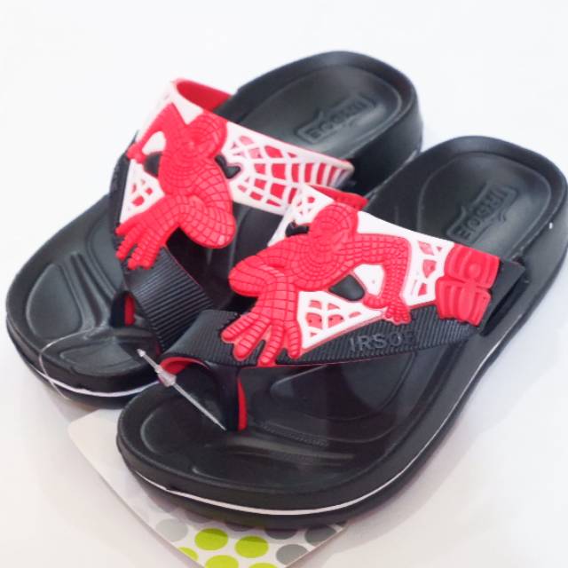 BARU!!! Irsoe Sandal Karet Anak Laki SPIDERMAN JEMPOL BOY 24-35