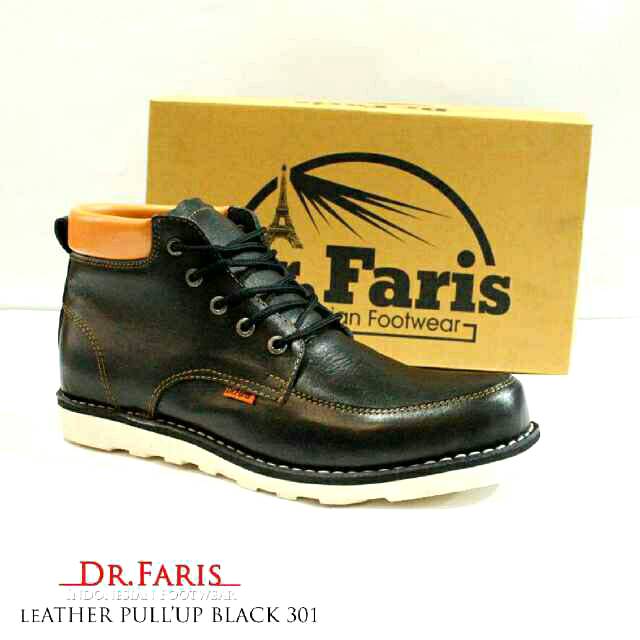 sepatu Boots pria kulit asli, Dr faris original, sepatu pria gaya keren, sepatu Traking murah