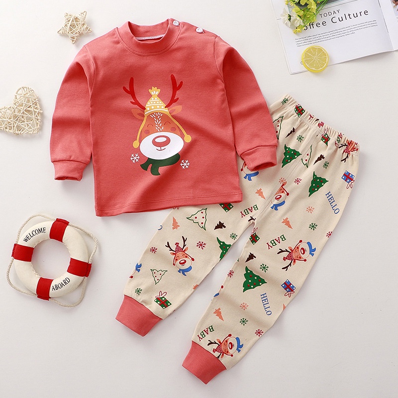 Cherry COD Baju Tidur Anak Import Lengan Panjang / Piyama Anak / Baju Tidur Bayi / Baju Anak Perempuan dan laki Laki PY37