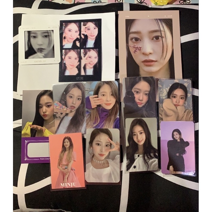 photocard izone official minju one reeler,oneiric diary hyewon roti minju hoodie
