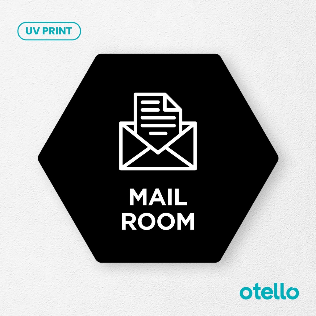 Mail Room Sign Board Akrilik Tempel Signage Dinding Sticker Papan Label Acrylic Restoran Wall Stiker Dinding Petunjuk Toko Cafe