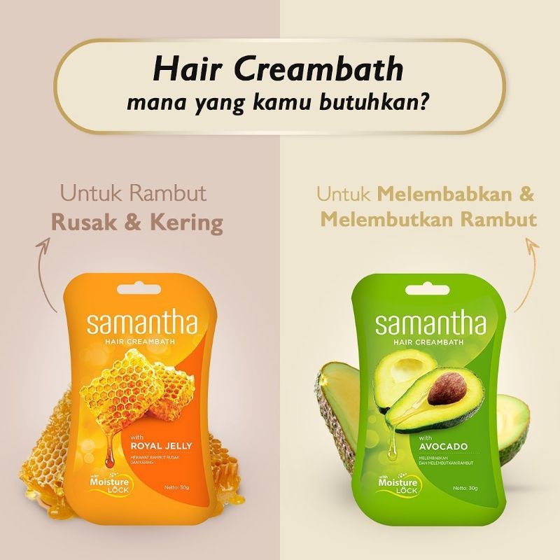 Samantha Hair Creambath Sachet 30gr Masker Rambut