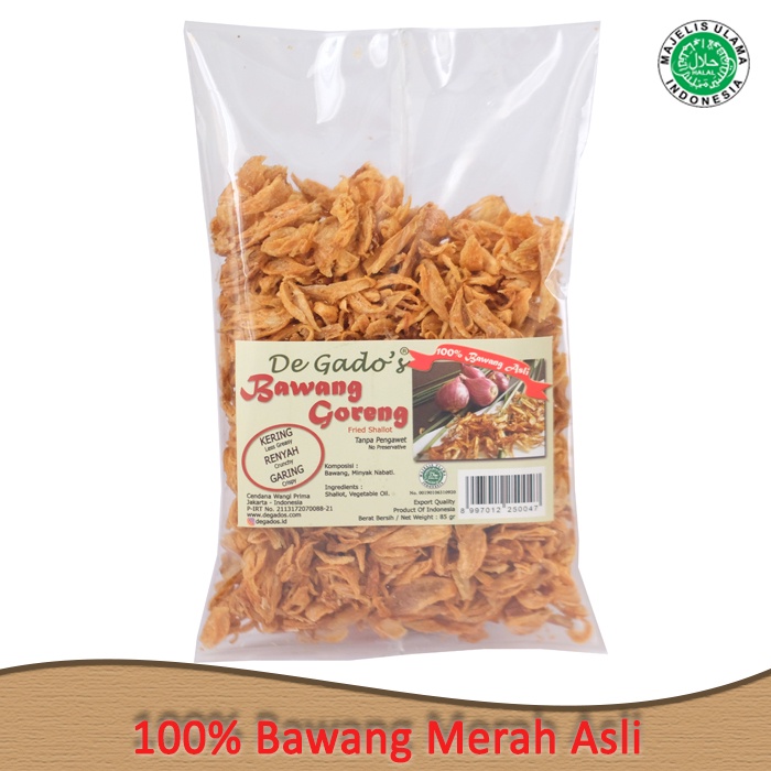 

(degados) De Gado's Bawang Goreng Plastik 85gr