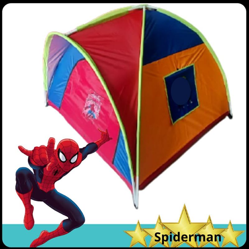 Tenda Anak Ukuran 140X140 Cm/Tenda Camping Anak/Mainan Tenda Anak-Spiderman