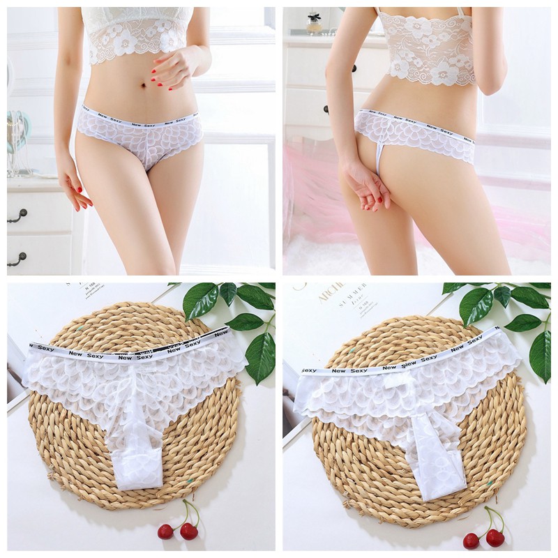 G-string Wanita Seamless Celana Dalam Motif bunga Lace Thong C217