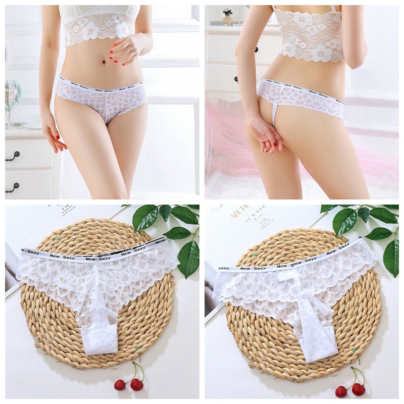 Sexy Celana Dalam Wanita Lace G String Bernapas Pakaian Dalam Motif bunga Thong C217