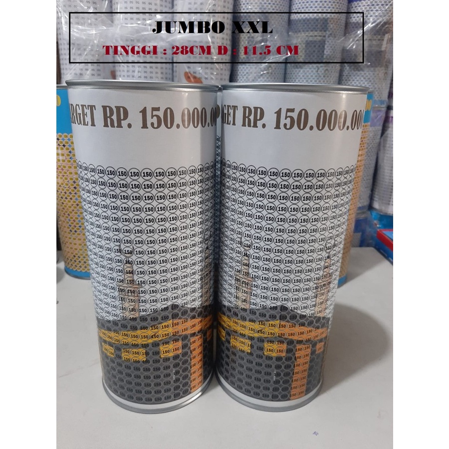 COD PART 1 CELENGAN TARGET JUMBO VIRAL celengan target jumbo permanen xxxl 200 juta doraemon Celenga