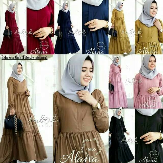 Super Murah Baju Gamis Wanita | Alana Maxi Dress | Gamis Muslim Syar'i