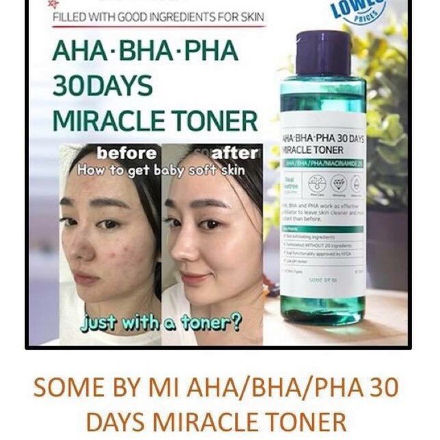 [BPOM] Some By Mi / SOMEBYMI - AHA-BHA-PHA 30 days MIRACLE Toner 150ml 100ml 30ml