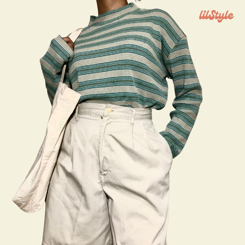 stripe ribbed knit uniqlo