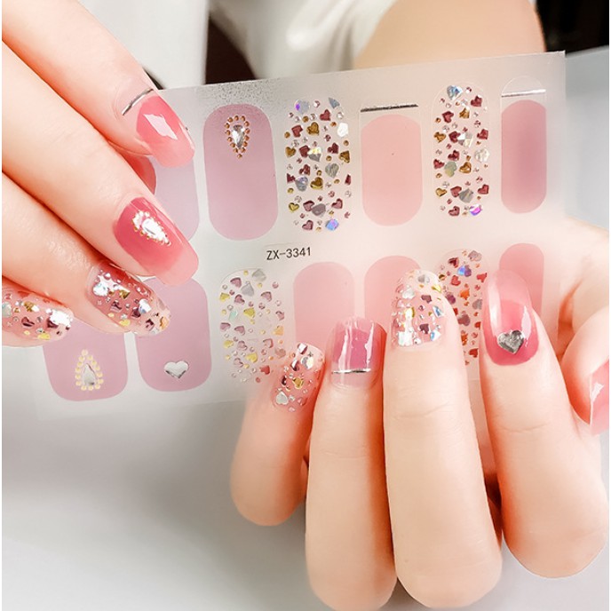 Stiker Kuku 3D / Nail Art / Nail Sticker Import 14 Pcs