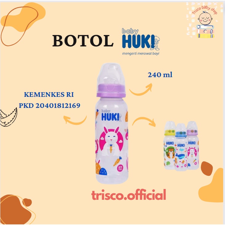 Trisco Huki Botol Susu 120ml dan 240ml BPA Free Jombang