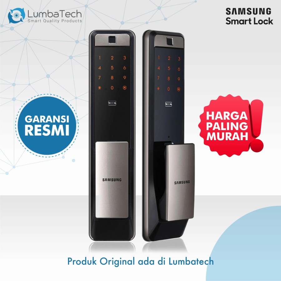 Kunci Pintu Digital - Samsung Smart Lock SHP DP 609 | Sidik Jari, NFC, PIN, RFID
