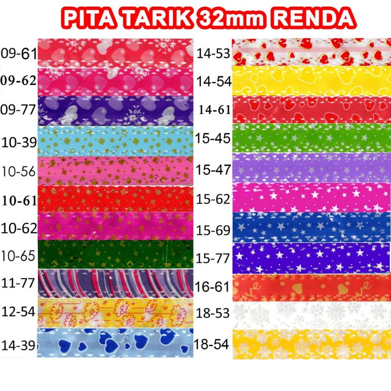 𝐓𝐞𝐫𝐦𝐮𝐫𝐚𝐡 !!! 10 pcs pita tarik, pita serut 18 mm. buat pita kado parcel souvenir ulang tahun goodie bag