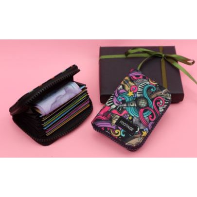 Dompet Kartu Card Holder Wallet Pria Wanita Banyak Slot Motif Footage Premium