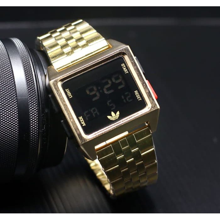 Jam Tangan Pria / Wanita Murah Adidas Digital Rantai Gold