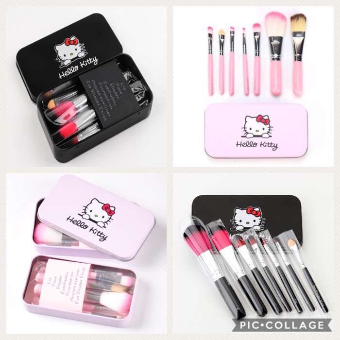 Kuas Make Up 7 in 1 Hello Kitty / Make Up Tools / Make Up Brush / Set Kuas Make Up