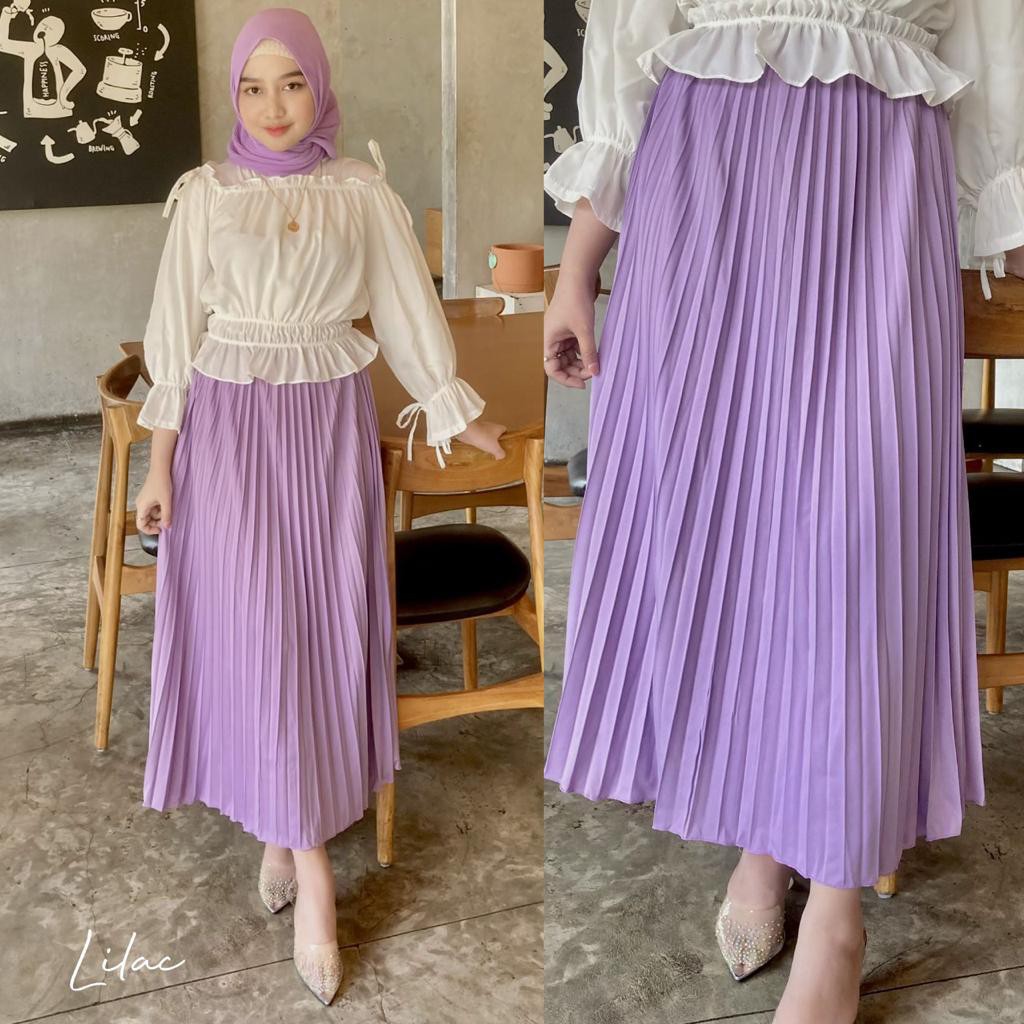 Alny Hijab - Rok Plisket Premium