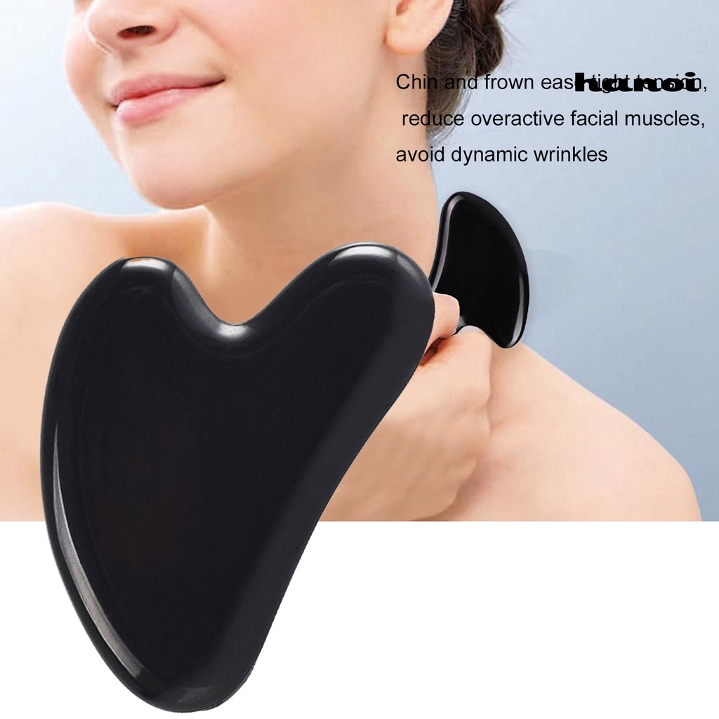 HQTM_Massage Roller Board Heart-Shaped Relax Muscle Prevent Wrinkle Face Massage Scraper Board for Adult