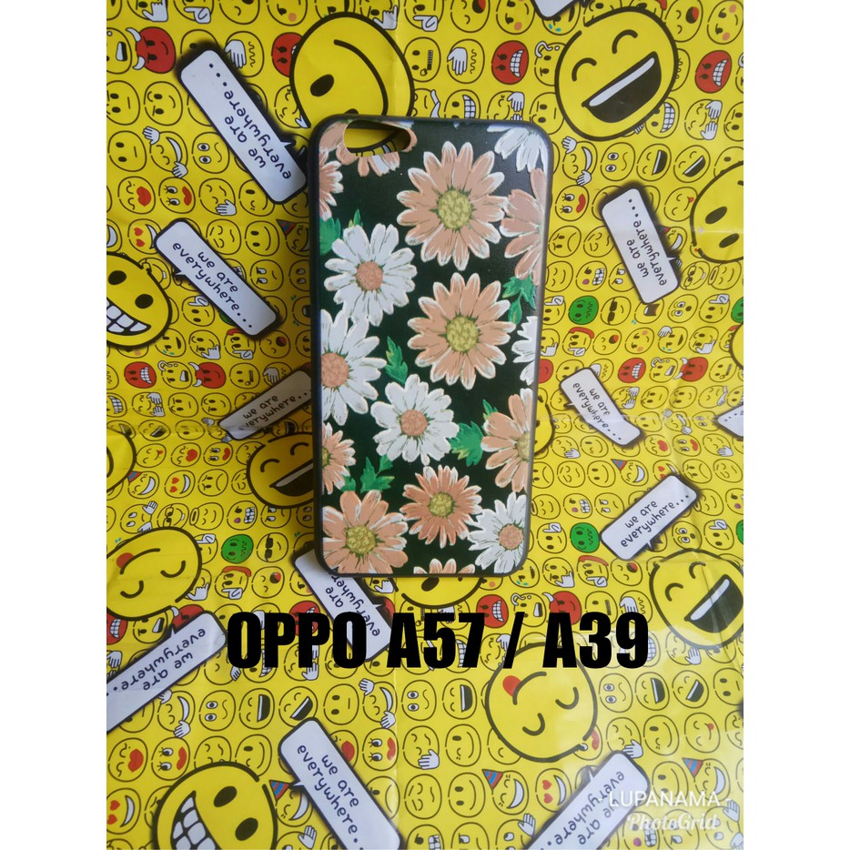 Ready Case Oppo A39 A57 Motif Flower Carbon Motif Bunga A39 A57