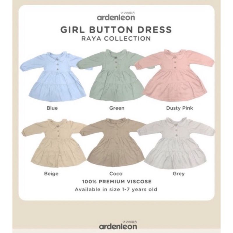 Ardenleon raya button dress