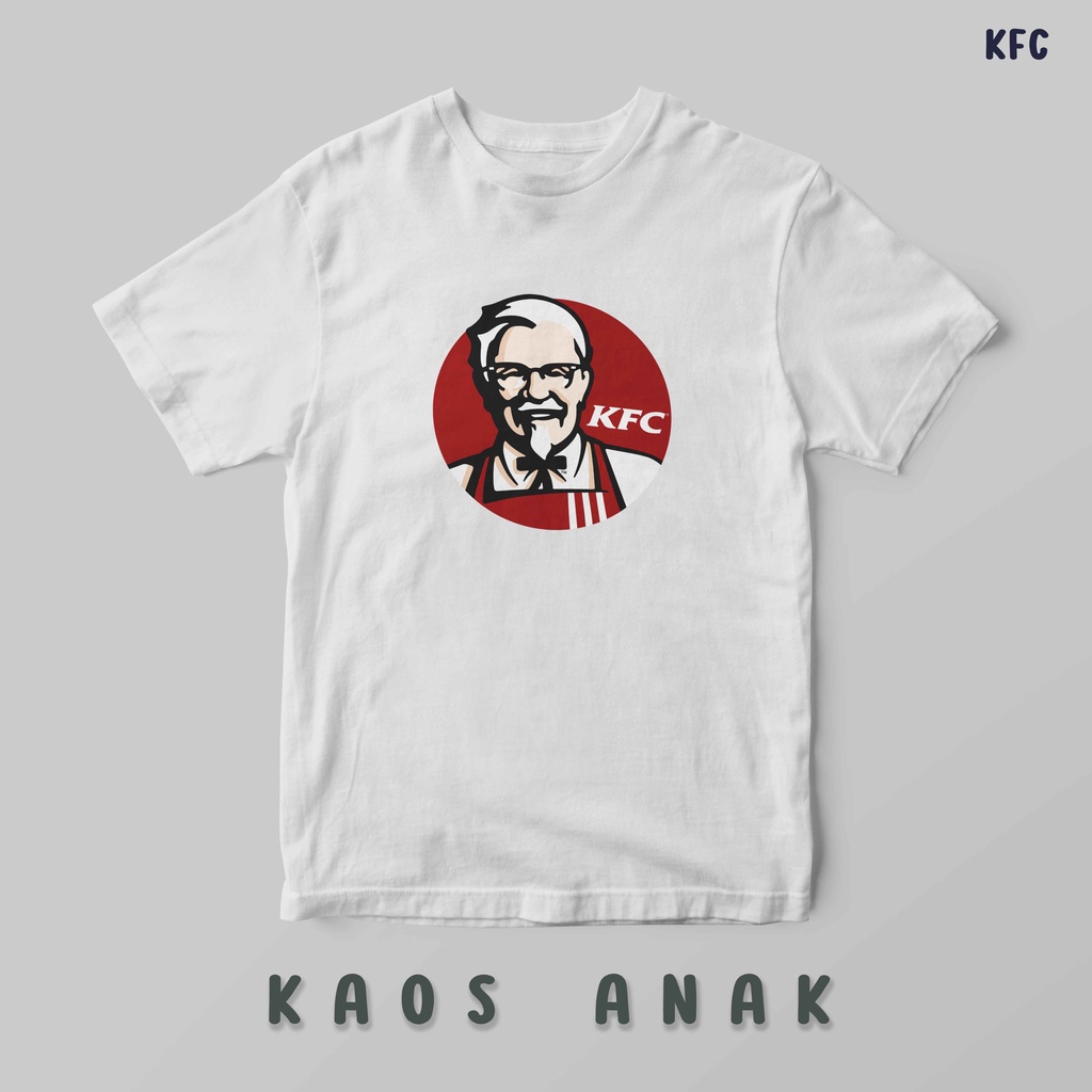 [KAOS ANAK] JUNKFOOD burger king kfc mcdonalds pizza hut oblong custom tshirt laki perempuan boy girl santai rumah  katun cotton best quality