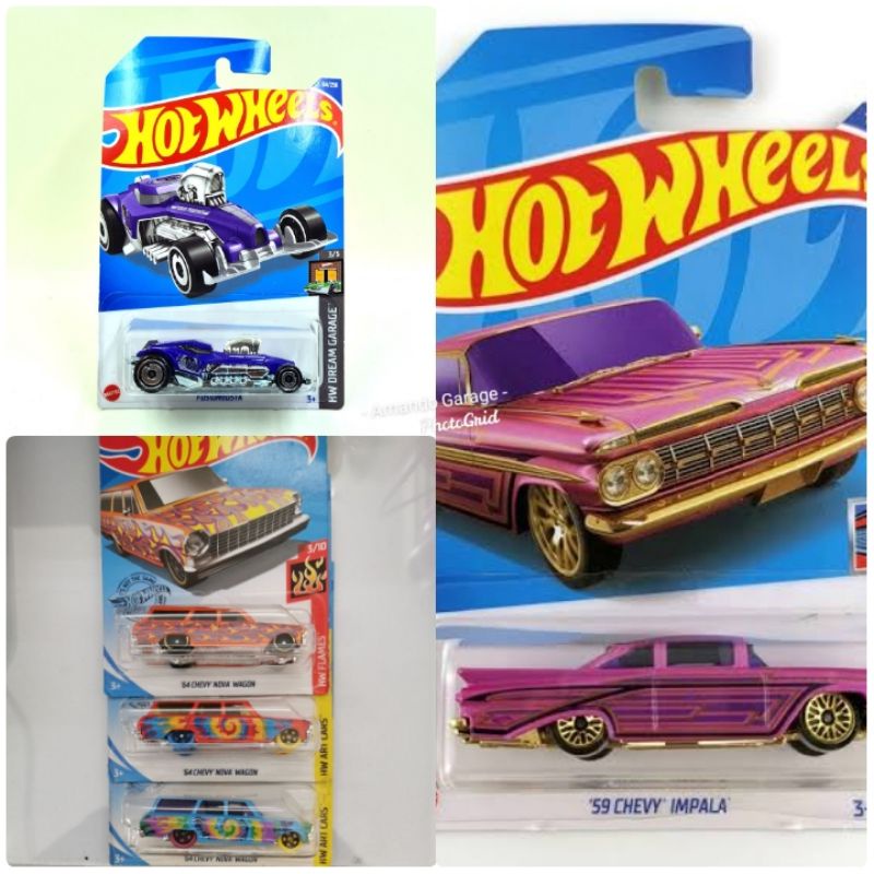 BEST SELLER | Hot Wheels 64 Chevy Nova Wagon MERAH HW Flames Hotwheels fire untuk Balap race mobil mayat 8 crate 70 chevelle ss wagon 59 chevy impala fusionbusta match it govner road bandit go 68 dodge dart gruppo x24 retro active 64 nova panel