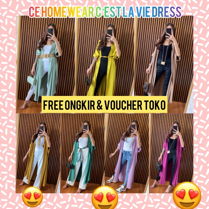 C’EST LA VIE DRESS CE HOMEWEAR /DRESS WANITA/DRESS KEKINIAN /OUTWEAR /BUSUI FRIENDLY