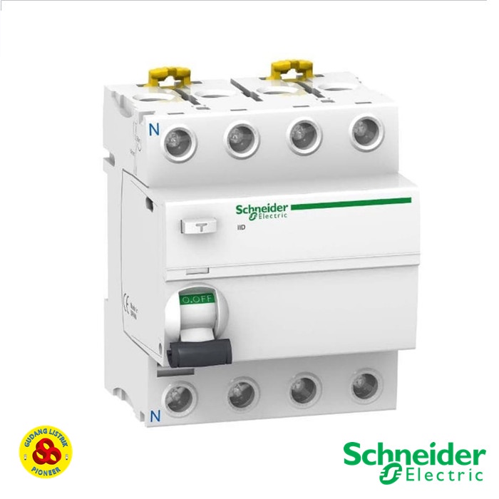 Schneider RCCB ELCB ACTI9 4P 25A 30mA A9R71425 3P + N 25 Amp