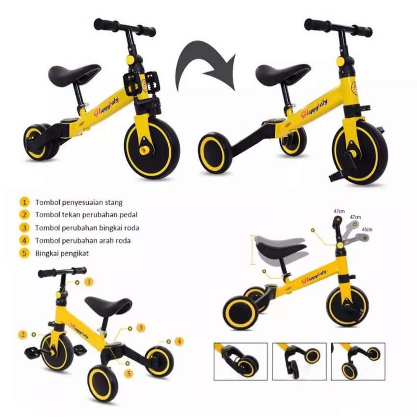 [BS] SEPEDA ANAK MINI TAXI BALANCE BIKE 3 IN 1 RODA 3 2 TIGA DUA ORIGINAL LONDON