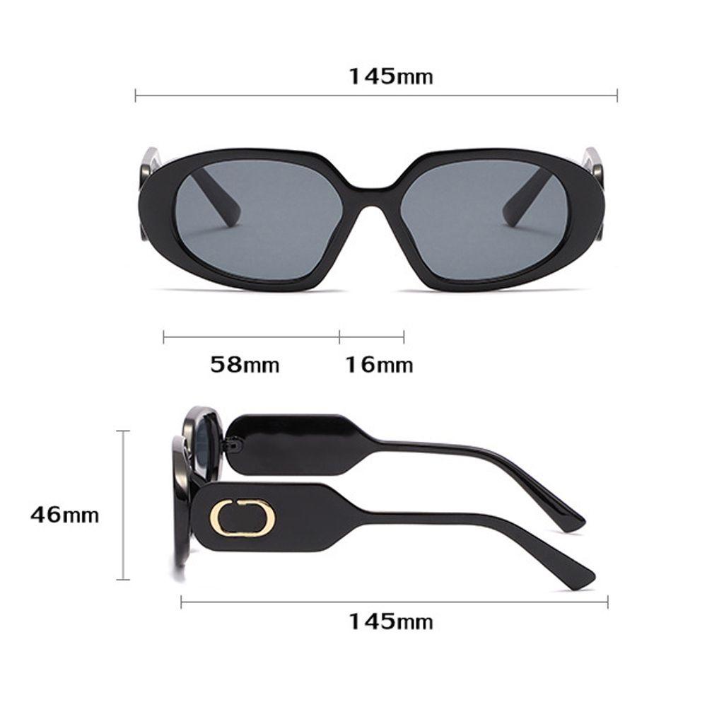 [Elegan] Wanita Kacamata Hitam Fashion Perempuan Perjalanan Perlindungan UV UV400 Korea Poligon Eyewear