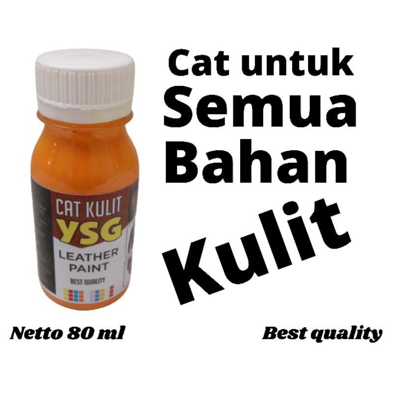 cat kulit warna orange isi 80 ml,cat jaket kulit,cat sepatu kulit,tas kulit,dll