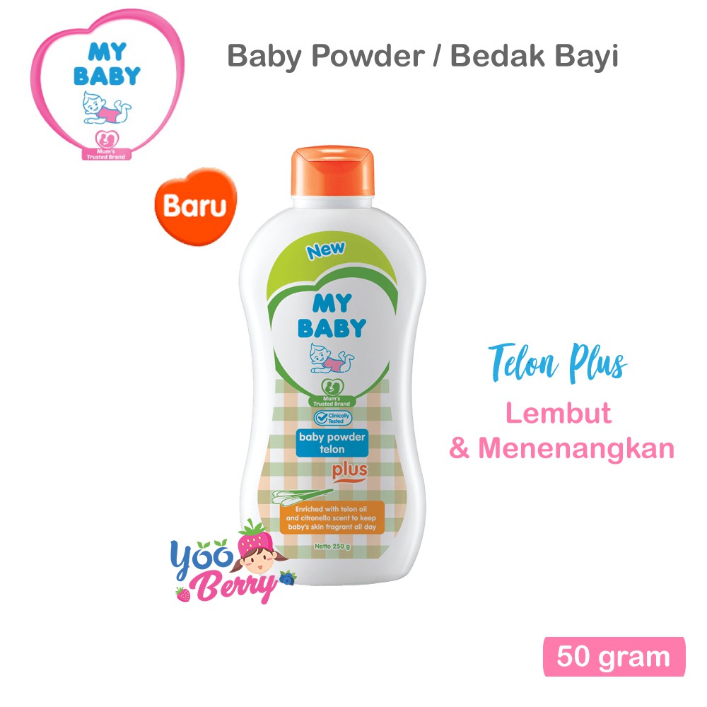 My Baby Powder Telon Plus Bedak Bayi 50 g Berry Mart