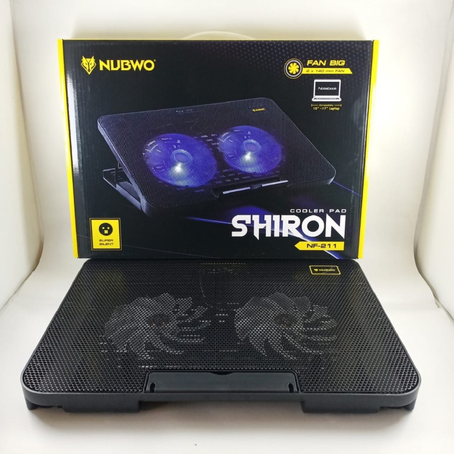 Cooler Pad NUBWO NF-211 Shiron Cooling Pad Dual Fan With LED