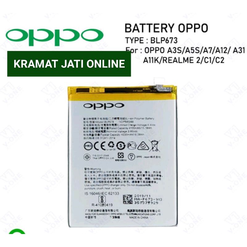 BATERAI OPPO A3S