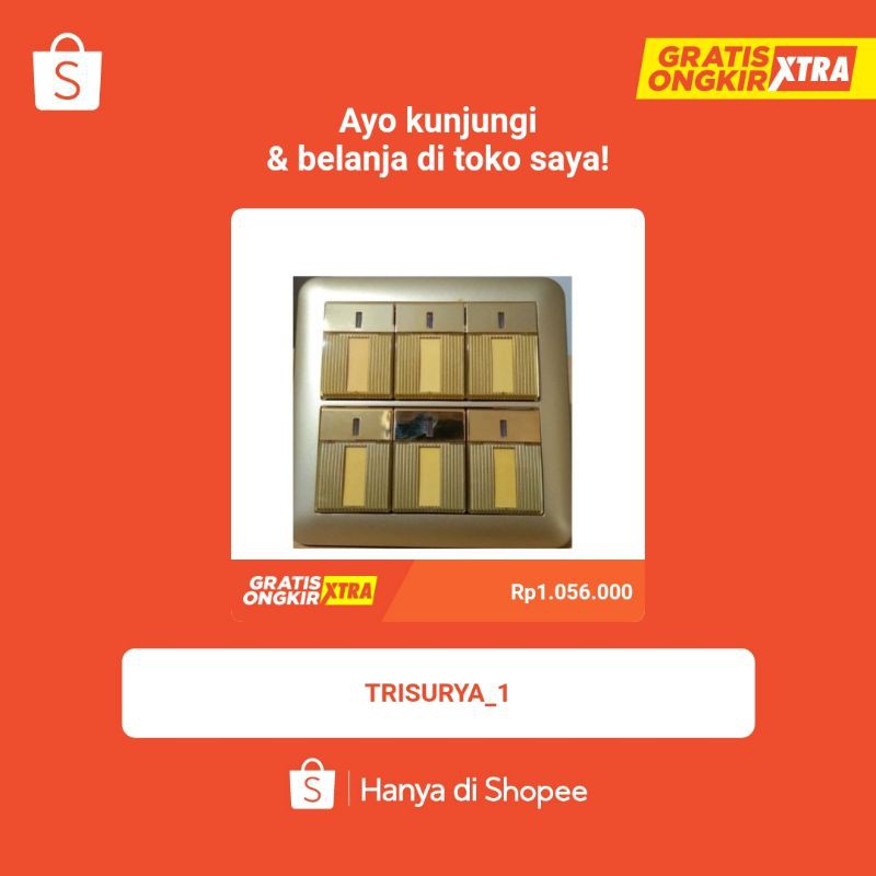 Saklar 6 Gang Warna Gold "Cosmo Art" PANASONIC