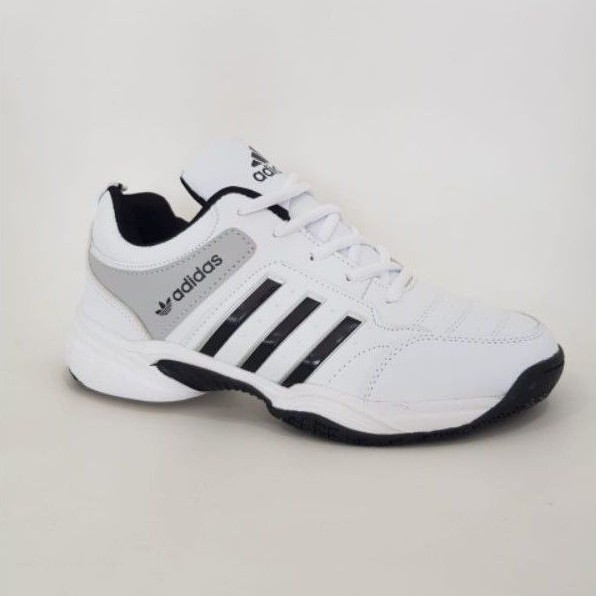 Sepatu Tennis Adidas Import Vietnam Murah White Black l Sepatu Olahraga Tennis Pria l Adidas Tennis