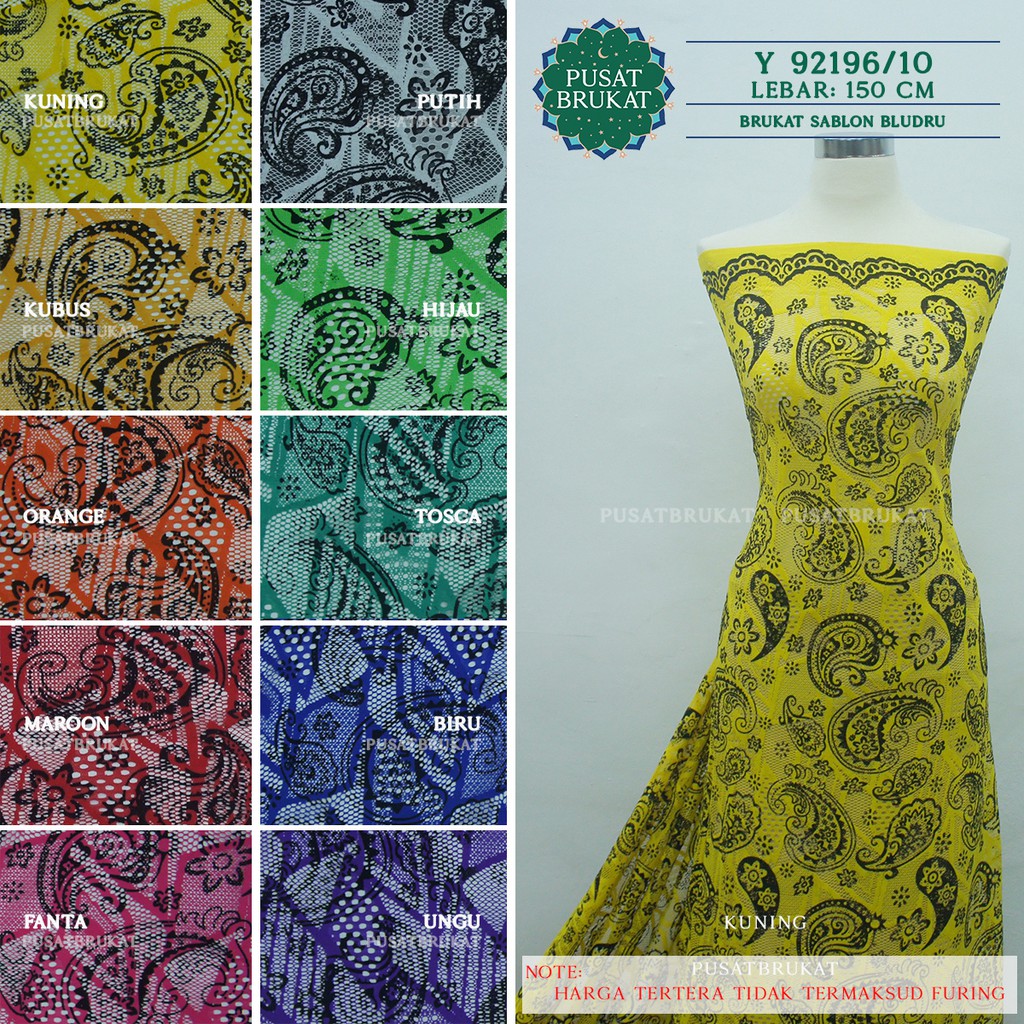 KAIN BRUKAT SABLON BLUDRU / BELUDRU Y92196/10 - [harga per 0.5m]